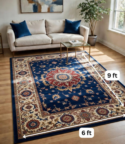 Modern Blue Rug – Comfortable & Durable Design