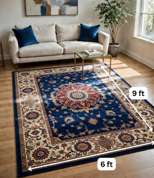 Modern Blue Rug – Comfortable & Durable Design