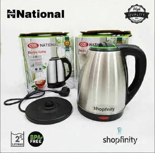 National Electric Kettle 2.0L – Stainless Steel Fast Boiling Kettle